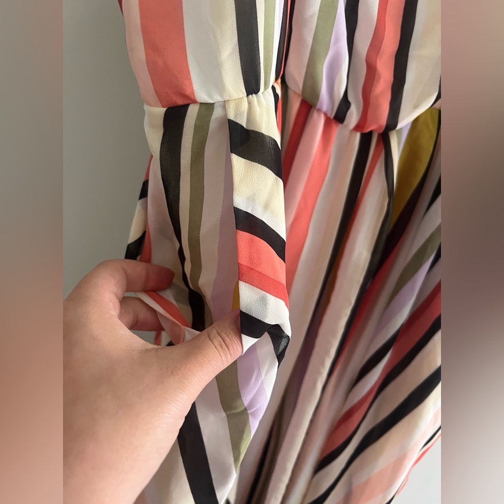 Torrid - Chiffon Midi Dress Pleated Multicolor
Striped Size 3 - Picture 4 of 6